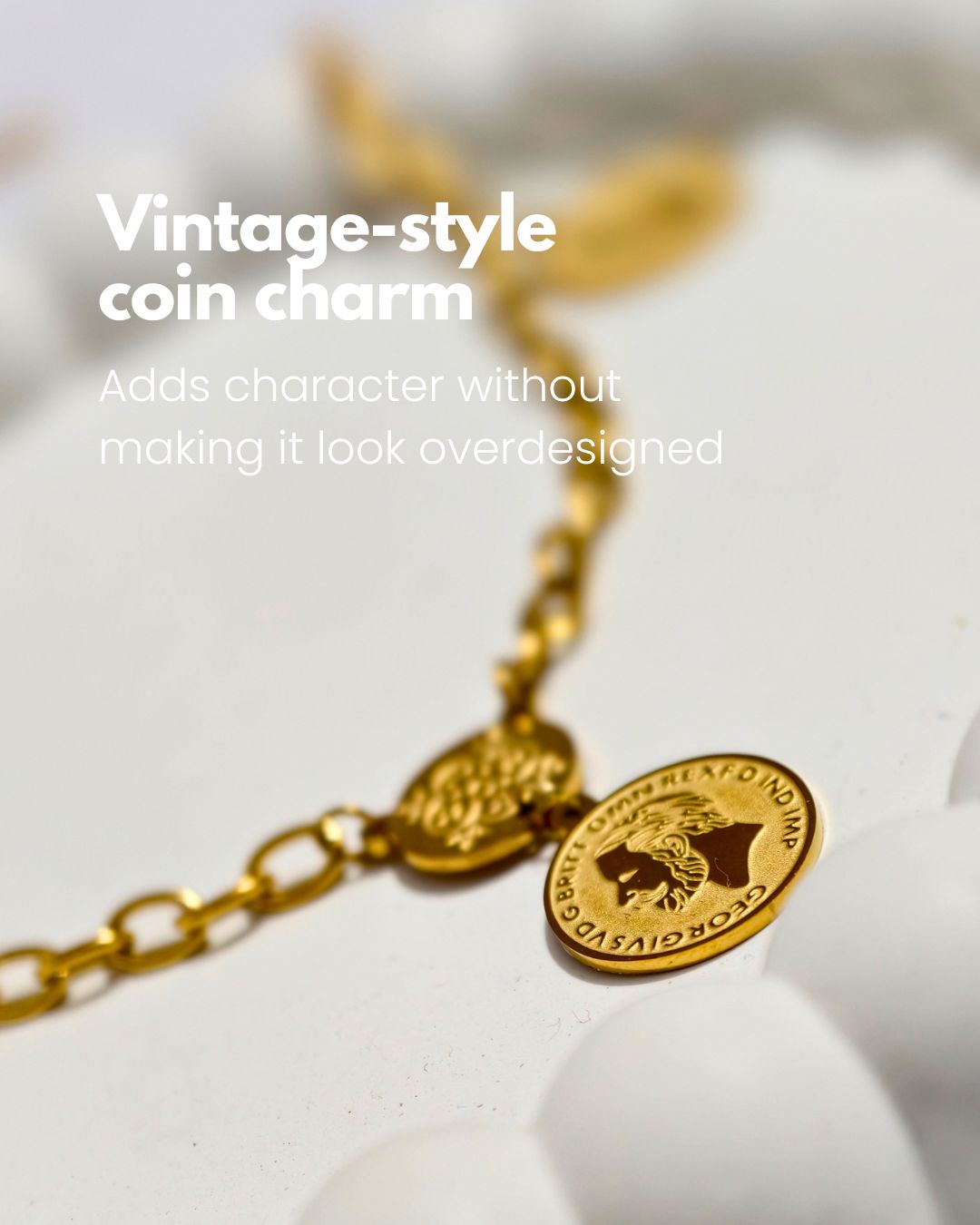 Coin Charm Necklace with Chunky Chain – Premium Gold Finish, Anti Tarnish & Long Lasting Jewellery 3 Coin Charm Anti tarnish Trending Long Lasting Necklace with Chunky Chain