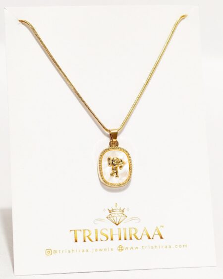 Abstract Figure Pendant Gold Necklace – Artistic Anti Tarnish Stainless Steel Chain - Trishiraa