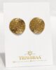 Hammered Gold Disc Stud Earrings – Anti Tarnish Stainless Steel Daily Wear Basics - Trishiraa (1)