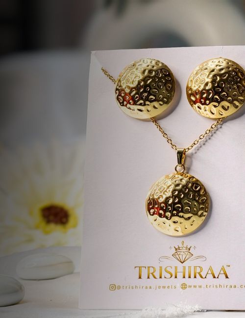 Home 1 Trishira Anti Tarnish Earrings and Necklace Set